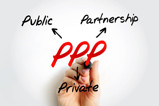PPP - Public Private Partnership, acronym business concept background