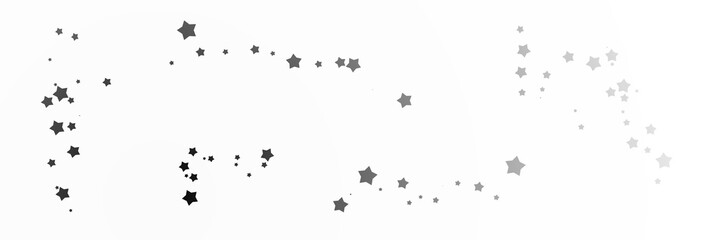Obraz premium Shooting black star on a transparent white background. Festive star sprinkles, vector, png. 