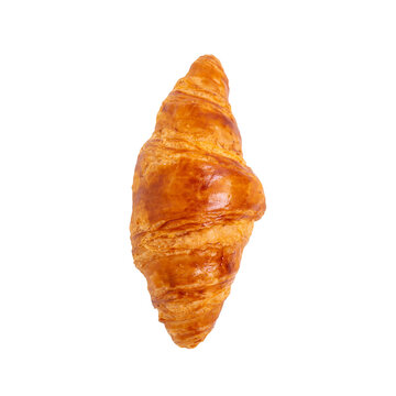 Delicious fresh croissant isolated on white background