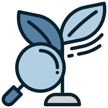 tree seedling sprout growth search filled outline icon