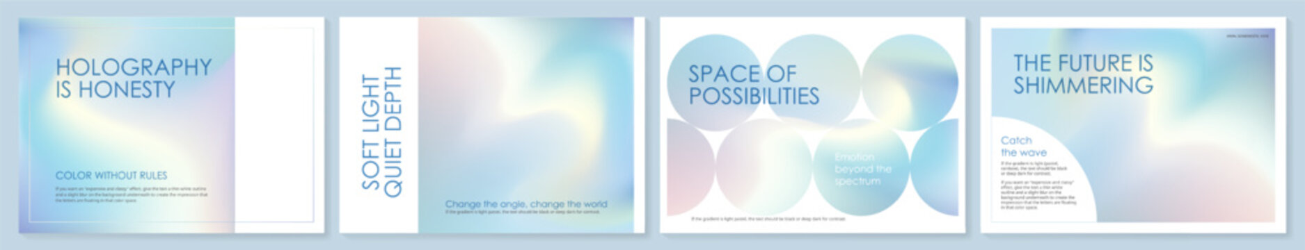 Pastel gradient texture bg for ppt slide, holographic degrade medical cover. Pearly hologram page with laser cut poster, blue pink paper. Rainbow metal spring backdrop, Ombre header a4 presentation