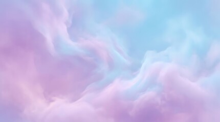 Fototapeta premium Pastel pink and blue cloudy sky background