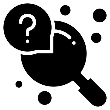 question problem talk speech search solid glyph icon