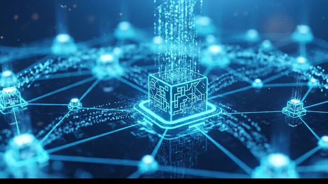 Digital Network Data Flow and Processing in a Futuristic Technology Environment.