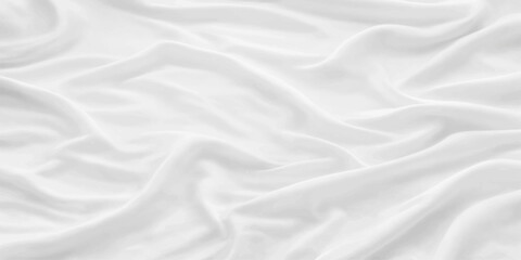 Fototapeta premium white satin silk fabric background with soft smooth waves and elegant luxury texture for fashion design backdrop