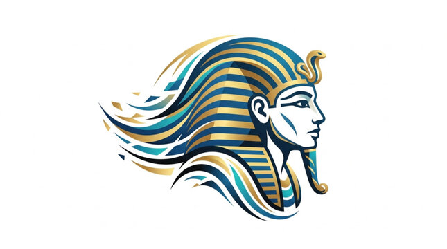 Ancient Egyptian Pharaoh King Tutankhamun Headdress.