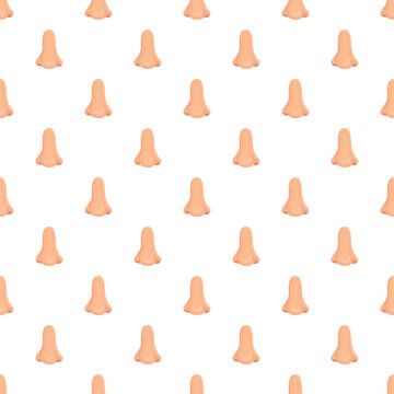 Human noses creating a repeated pattern, illustrating the sense of smell