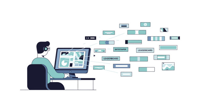Digital Marketing Specialist Analyzing Programmatic Banner Ad Campaigns and Web Analytics Data