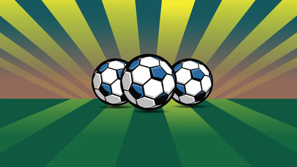 Obraz premium soccer ball on green field