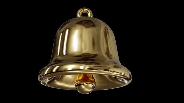 Notification bell Gold 3D CG +Alpha 5sec