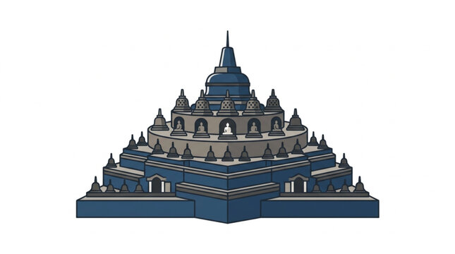 Ancient Buddhist Temple Monument Structure.