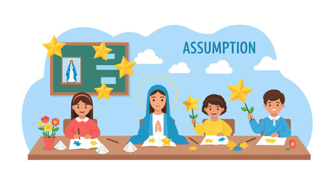 Children collaboratively creating and exploring assumptions, fostering imagination and early learning concepts