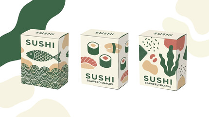 Sushi boxes with various designs. © Moran