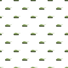 Obraz premium Green military tanks repeating in a seamless pattern on a white background