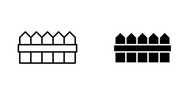 Yard icon on white background, editable stroke svg 10