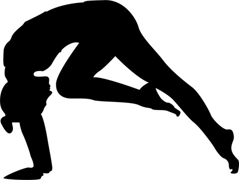 Yoga Poses and Meditation Silhouette