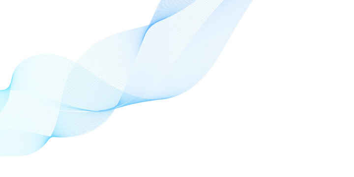 Abstract blue wave pattern on white background for tech and design concepts