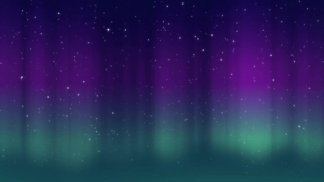 starry night sky with northern lights meditation motion background,aurora borealis nature landscape glowing and shiny stars social media design element	