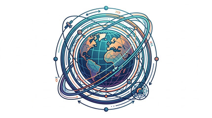 Abstract representation of global network connections and data flow. © Sumbul