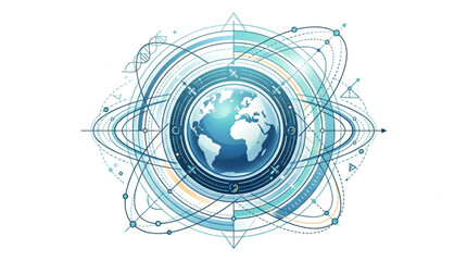 Abstract representation of global technology and science network. © Sumbul