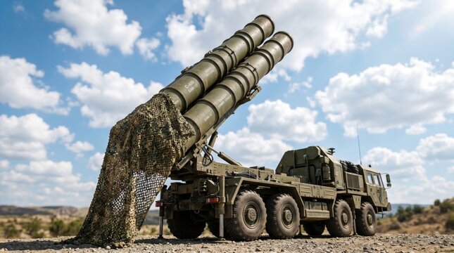 Mobile surface to air missile defense system in the field