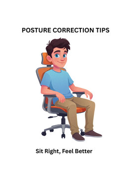 Posture Correction Tips Workplace Health Poster