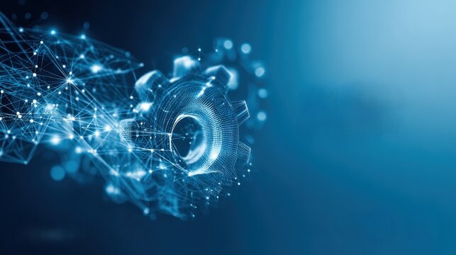 Abstract gear with network connections