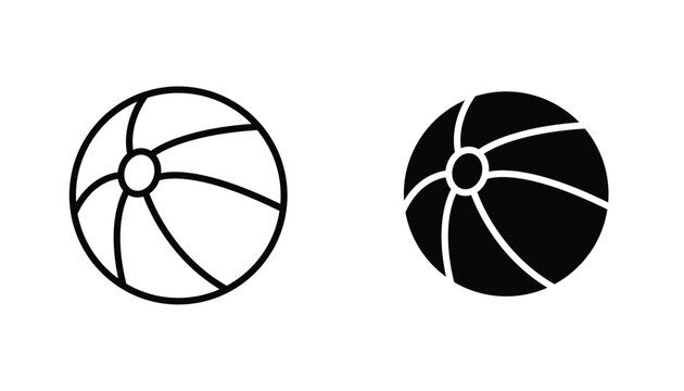 Beach ball vecor icon set. Stock vector illustrator. EPS 10