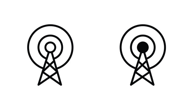 Broadcast vecor icon set. Stock vector illustrator. EPS 10