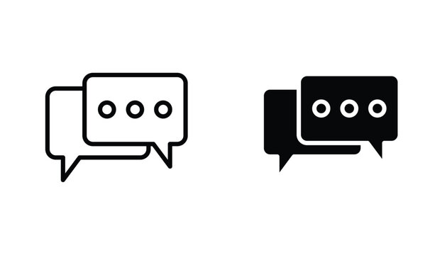 Chat vecor icon set. Stock vector illustrator. EPS 10