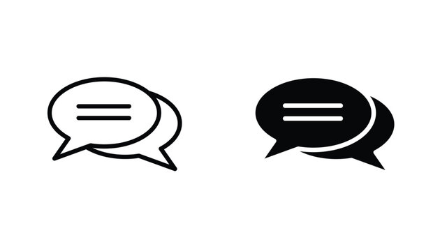 Chat vecor icon set. Stock vector illustrator. EPS 10
