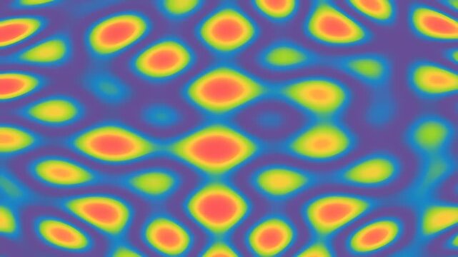 Colorful abstract fluid motion with heat map thermal patterns