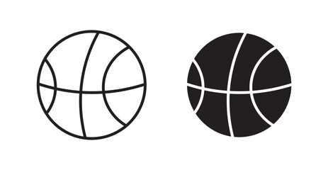Basketball icon vector design illustrations. line and solid styles © sahana