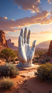 Stone hand