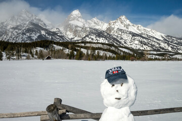 Snowman visits the Tetons  Grand Teton NP  Wyoming © Tom