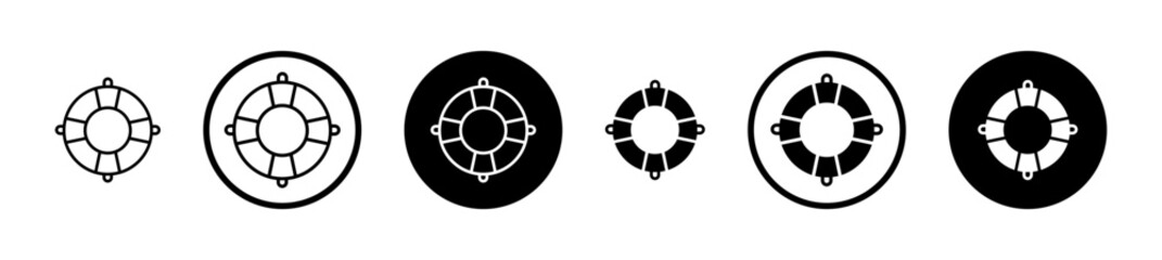 Life buoy icon filled flat and line versions © naba