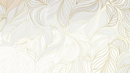 Golden feather pattern with swirling lines creates an elegant and decorative vector illustration on a light background abstract aesthetic art artistic © Saikat
