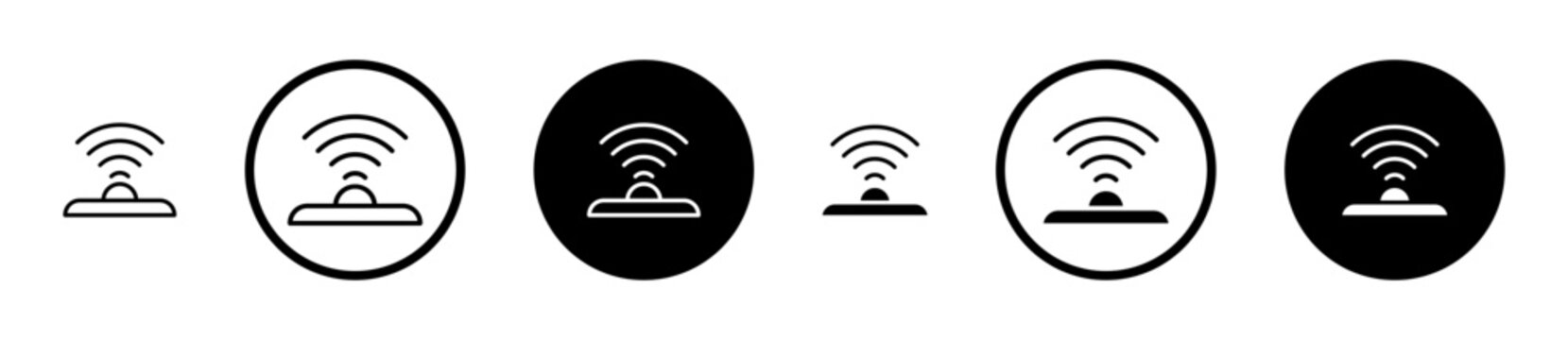 Sensor icon filled flat and line versions