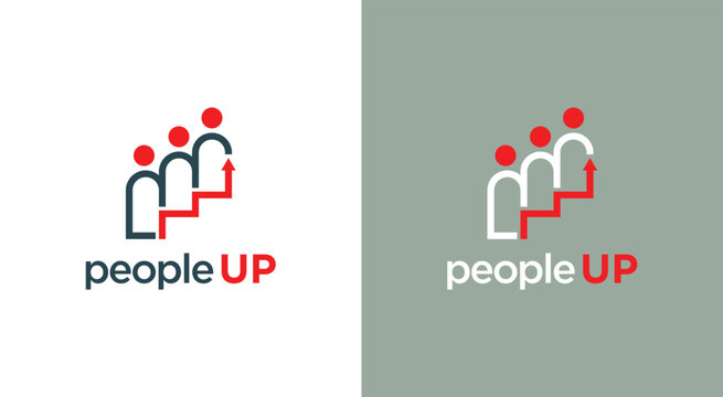 People Up Logo A Modern and Symbolic Representation of Growth and Progress.