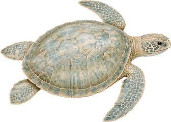 Fototapeta premium Isolated sea turtle on transparent background