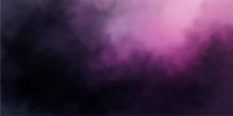 A dramatic dark purple background featuring swirling smoke and misty fog creates an atmospheric night sky backdrop with a mysterious stormy weather effect © Alpha Designs