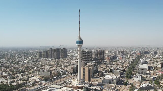 Baghdad Clock Tower at Sunset