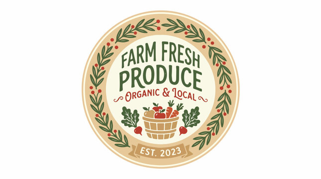 Farm Fresh Produce Organic Local Logo.