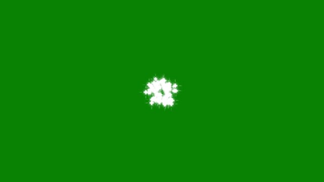Magic sparkles glitter blast stars ,glowing twinkling glitter star, on green screen background. comic manga flashes, and sparkle pop-up animation. 4k video