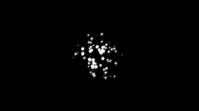 Glitter blast motion explosion animated, glowing glitter  sparkles effect,Magic glitter sparkle trail on black screen,luxury white glitter sparkles trail . 4k animation video