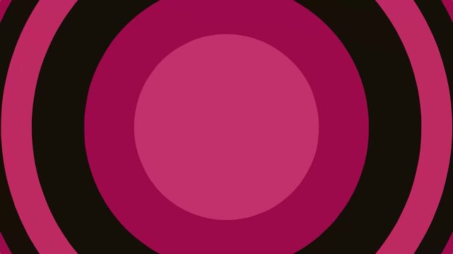 4K Pink Concentric Circles Expanding Pulsing Abstract Motion Background Animation Loop