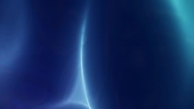 Immersive 3d animated abstract background with continuously morphing ethereal light and vibrant blue-purple-cyan gradients, subtly pulsing red. Slow camera push-in enhances fluid motion of evolving