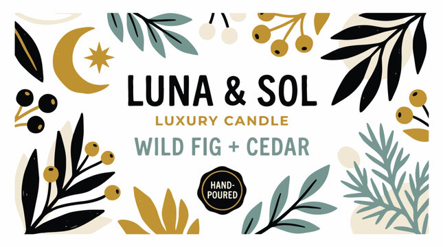 Luna and Sol luxury candle product.