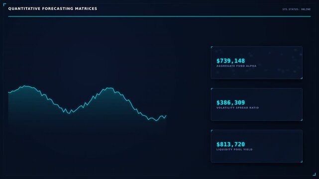 Dynamic financial market motion with fluctuating stock charts and animated data visualization for investment analysis and economic trends.