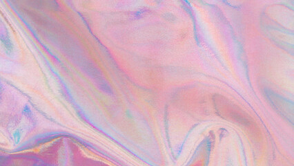 Fototapeta premium Colorful abstract patterns showing movement and light reflections in a smooth texture on a fabric surface